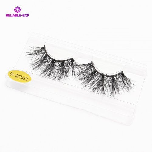 Wholesale Real 5D Lashes Cruelty Free Dramatic 5D Mink Eyelashes Custom Eyelash Packaging Private Label 25Mm Eyelashes