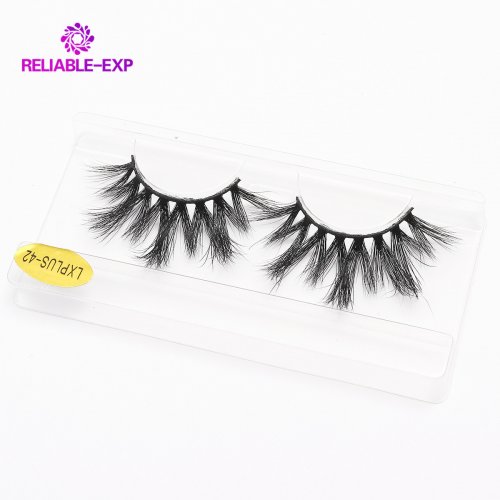 Private Label Eyelash Supplies Handmade 25mm 5D Mink Eyelashes With Custom Box