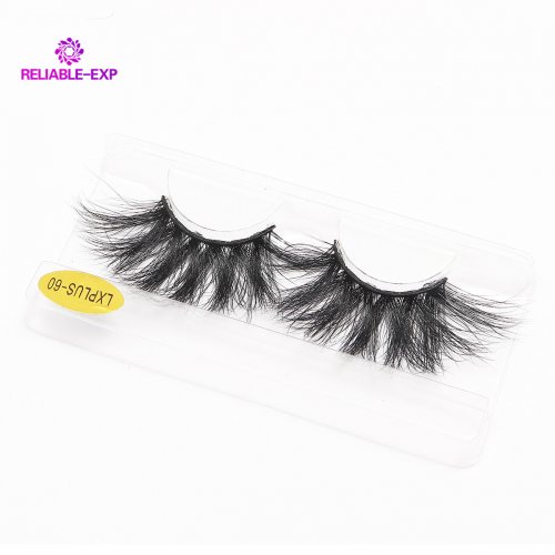 Wholesale 5D 25mm Mink Eyelashes Private Label Natural Eyelashes Vendor