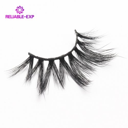 Hot Sale 25mm 5D Natural Black Real Mink Eyelash Vendor With Custom Logo