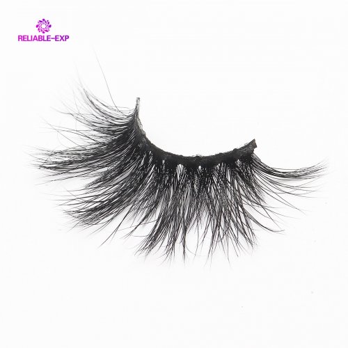 Handmade Siberian Long 19mm 22mm 25mm Natural Curl Soft Black Cotton Band With Different Lashes Box 5D Mink Eyelash