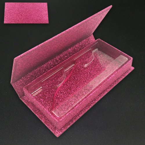 Wholesale Eyelashes Boxes With Diamond Empty Plastic Acrylic Eyelash Packaging Boxes Accept Custom Packaging With Private Logo