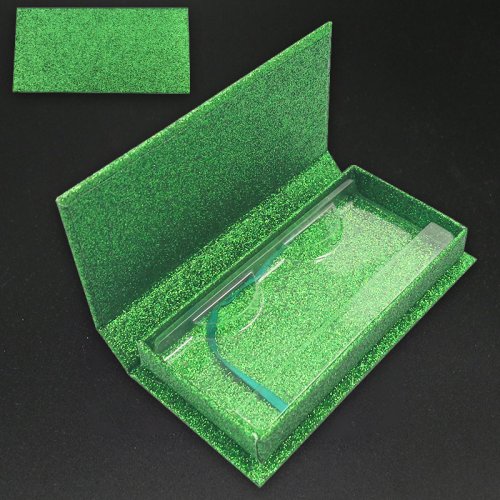 Muting Round Eyelash Packaging With Mirror Black Plastic Box Private Label Custom Eyelash Packaging Box