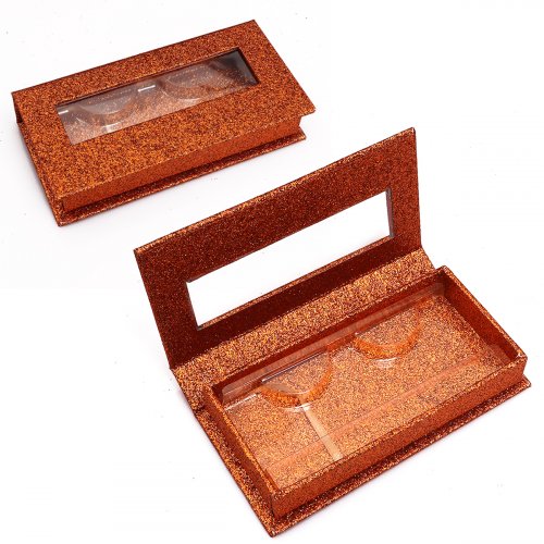 Hot selling beautiful real mink lashes custom package 28mm eyelash packaging box with mirror