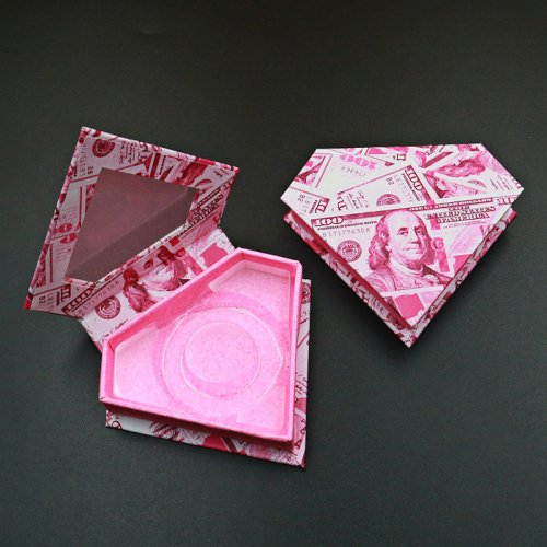Custom eyelashes Packaging Boxes Private Label Diamond Luxury 3D Mink Fur Eyelash Case Packages