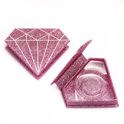 factory price 3 d mink lashes with custom glitter eyelash packaging box