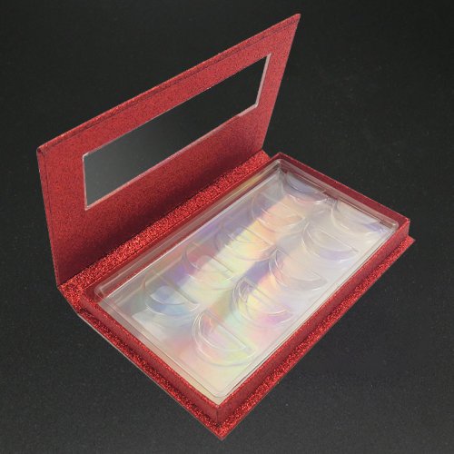 New Arrival Mink Silk Luxury False Eyelash Packaging Box Custom Glitter Eyelash Packaging box with Private Label