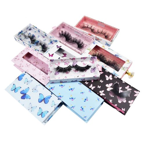 Custom Eyelash Packaging Box Or Own Label Silk Eyelashes Silk Strip Lashes