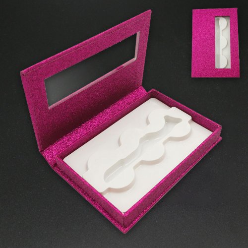 RTS Diamond Box Pack fluffy Mink Strip Lash Natural long looking 3D Mink Strip Eyelashes packaging box