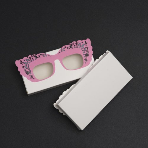 Printing Private Logo Cardboard With Clear Window Luxury Eyelash Packaging Box Custom